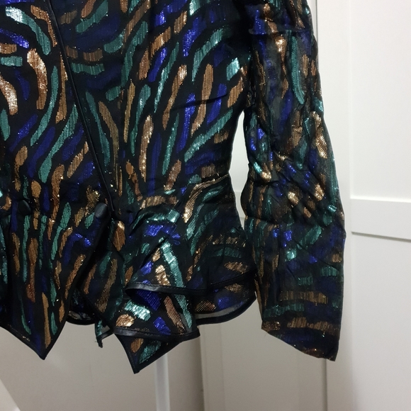 AUS16 Vintage Dolina Exclusive Blazer Metallic. Polyester Lurex. - Picture 13 of 16